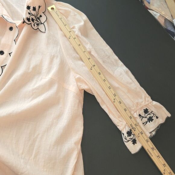 Shein Embroidered Scallop Top XL 1X - Picture 10 of 11